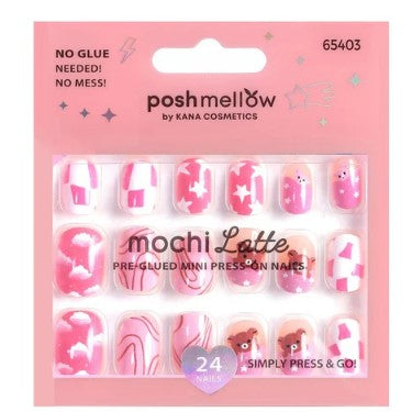 Poshmellow Mochi Latte Pre-Glued Mini Press-On Nails – 65403 - ANNS BEAUTY SUPPLY